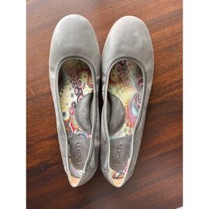 Women's‎ Born Julianne Gray Leather Ballet Flats Slip On Size 10